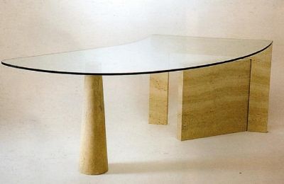 Table de bureau en travertin 