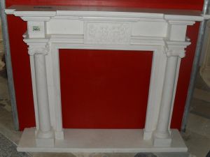 Cheminée en Marbre blanc