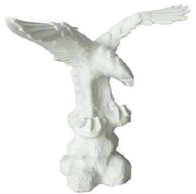 Aigle sculpté en marbre blanc