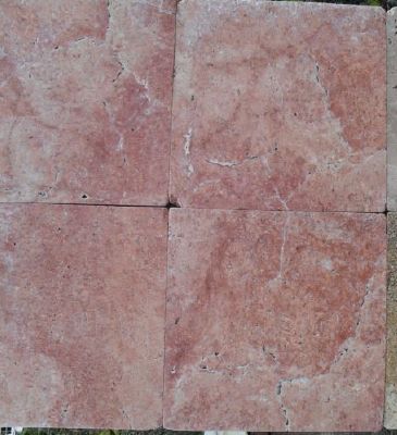 dalles de travertin rouge 50 x 50 x 3   (au m²)